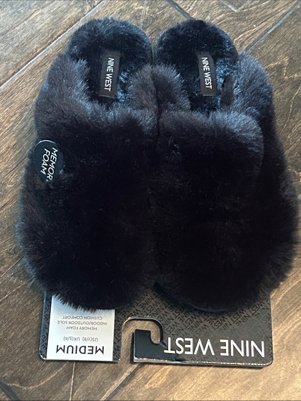 NINE WEST 7/8 MEMORY FOAM SLIPPERS NWT